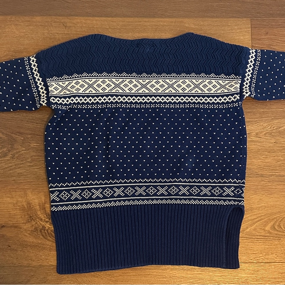 Denim & Supply Ralph Lauren Navy and White Sweater Fair Isles or Scandinavian